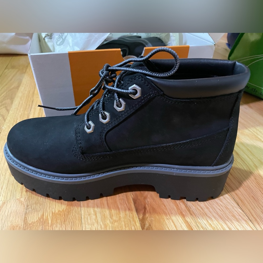 Timberland Black Women's Winter Boots Platform Heel waterproof